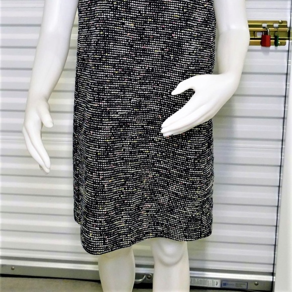 Loft Multicolor Puff Sleeve Fit Fare Dress sz 10 - Picture 4 of 8